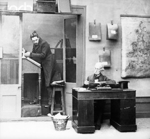 Victorian Office With Boss And Clerk