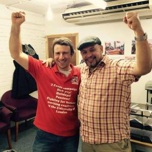 IWGB President Jason Moyer-Lee and General Secretary Alberto Durango